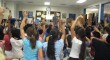 This is me doing an assembly at the Vista School in Southern California...(I just asked the students, "How many of you want to go home right now?")